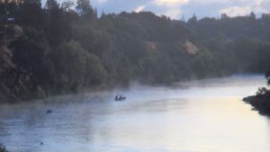 fog bank, morning, American River, Fair Oaks Bridge,