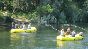 rafts, American River, water, fun, play, summer, Fair Oaks, Jim's Bridge