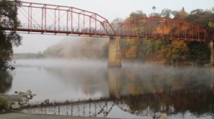 Fair Oaks Bridge, mist, morning, nature, American River, outdoors, writing, beauty, peaceful