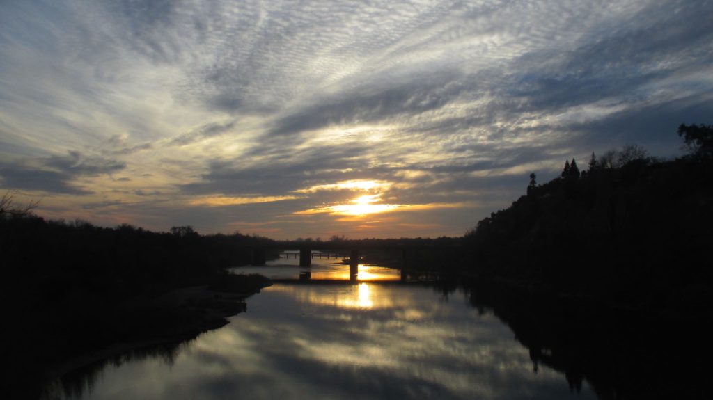 sunet, Fair Oaks Bridge, beauty, outdoors, nature, writing