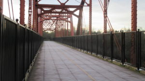 Fair Oaks Bridge, Fair Oaks Bluff, American River, rain, sunrise, clouds,